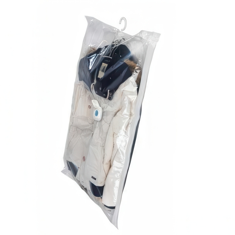Vacuum bag with hanger, WENKO HOOK LARGE, 70 x H 105 cm, Clear in the group Storage / Wardrobe storage / Vacuum storage / Hanging vacuum bags at SmartaSaker.se (43190)