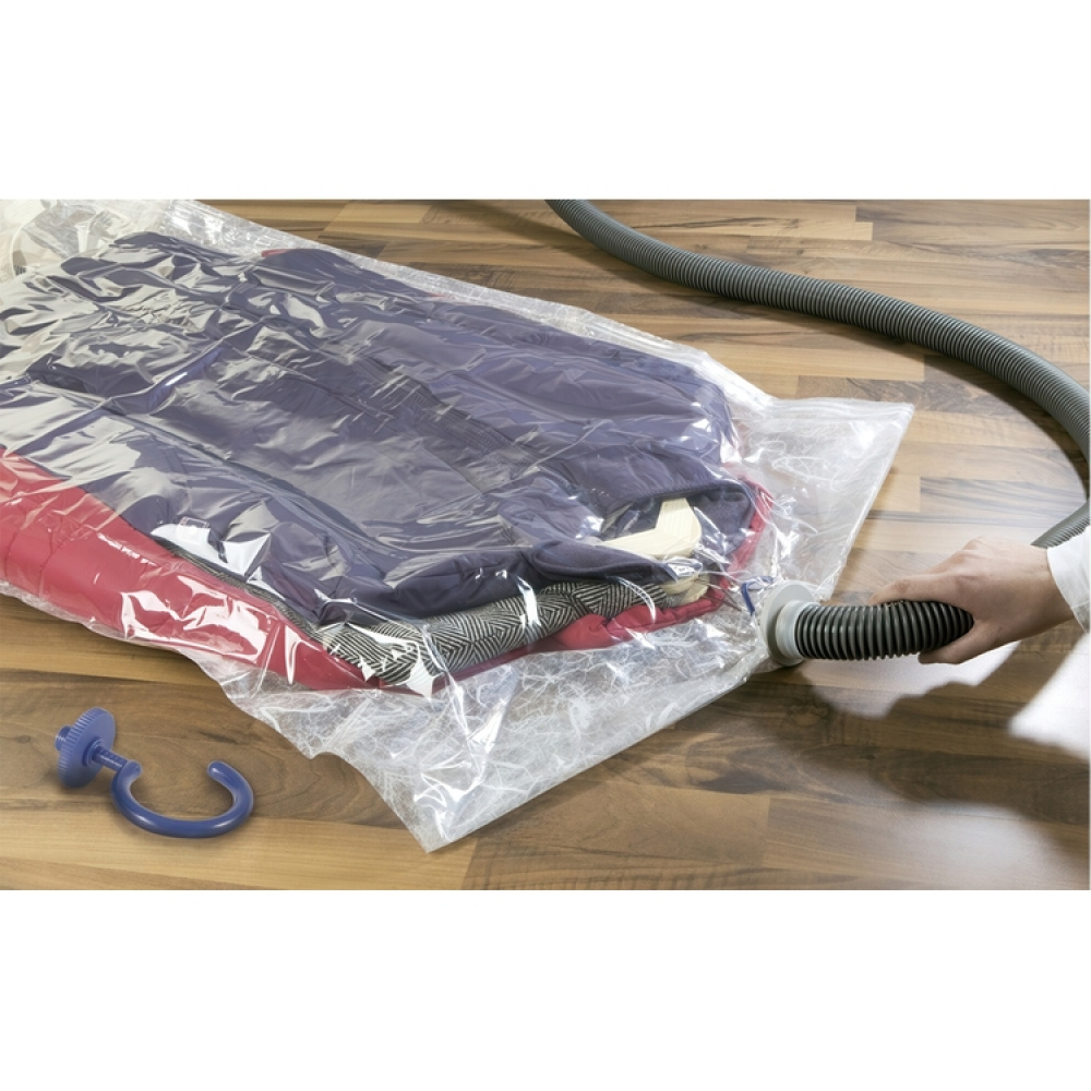 Vacuum bag with hanger, RAUMSPAR XL, 70 x H 145 cm, Clear in the group Storage / Wardrobe storage / Vacuum storage / Hanging vacuum bags at SmartaSaker.se (43191)