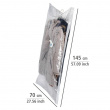 Vacuum bag with hanger, RAUMSPAR XL, 70 x H 145 cm, Clear Vacuum bag with hanger, RAUMSPAR XL, 70 x H 145 cm, Clear