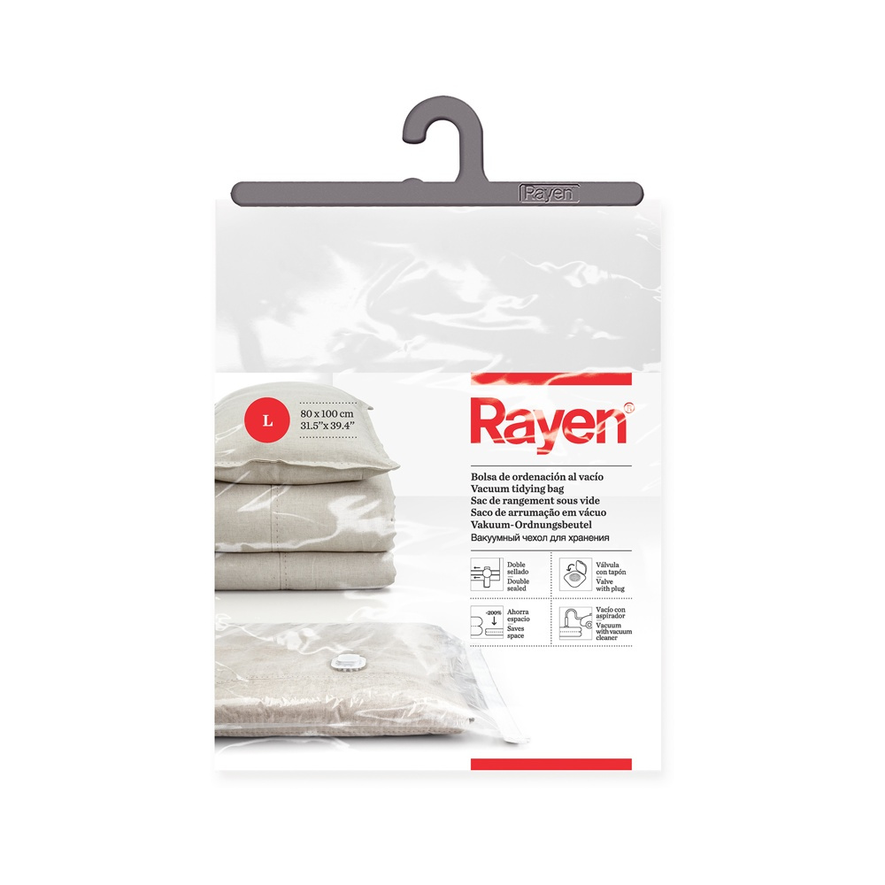 Vacuum bag Flat, LARGE VACUUM TIDYING BAG, 100 x 80 cm, Clear in the group Storage / Wardrobe storage / Vacuum storage / Compact vacuum bags at SmartaSaker.se (43195)