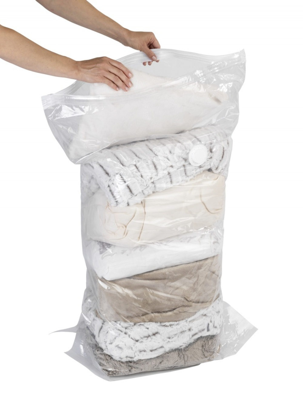 Vacuum bag, CUBE LARGE, 70 x 35 x H 100 cm, Clear in the group Storage / Wardrobe storage / Vacuum storage / Manual vacuum bags at SmartaSaker.se (43198)