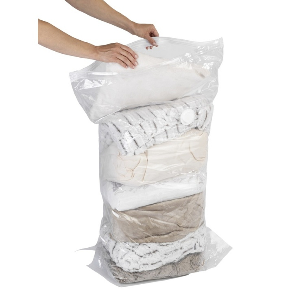 Vacuum bag, CUBE LARGE, 70 x 35 x H 100 cm, Clear in the group Storage / Wardrobe storage / Vacuum storage / Manual vacuum bags at SmartaSaker.se (43198)