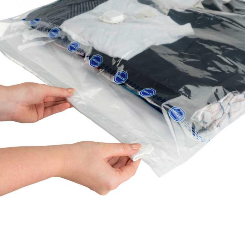 Vacuum bag, XXL JUMBO CUBE, 180 x 50 x H 90 cm, Clear in the group Storage / Wardrobe storage / Vacuum storage / Manual vacuum bags at SmartaSaker.se (43199)