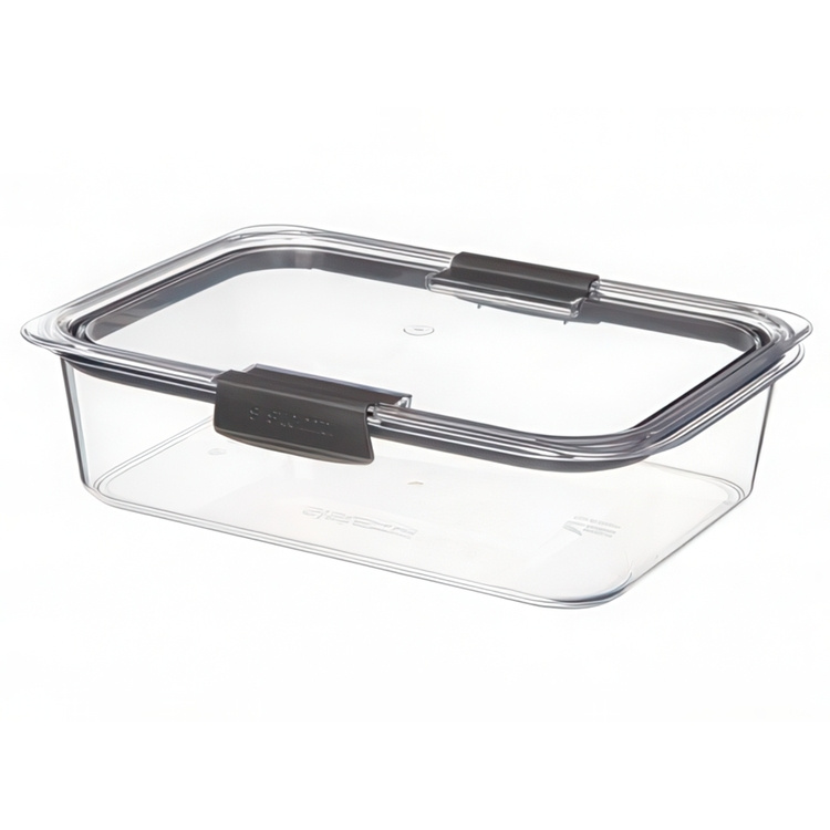 Waterproof lunch box, 2000ml, BRILLIANCE LARGE, 28 x 19 x H 7 cm, Sistema, Clear / Black in the group Storage / Kitchen storage / Food containers / Sistema food containers at SmartaSaker.se (43208)