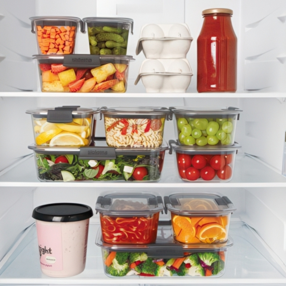 Waterproof lunch box, 2000ml, BRILLIANCE LARGE, 28 x 19 x H 7 cm, Sistema, Clear / Black in the group Storage / Kitchen storage / Food containers / Sistema food containers at SmartaSaker.se (43208)
