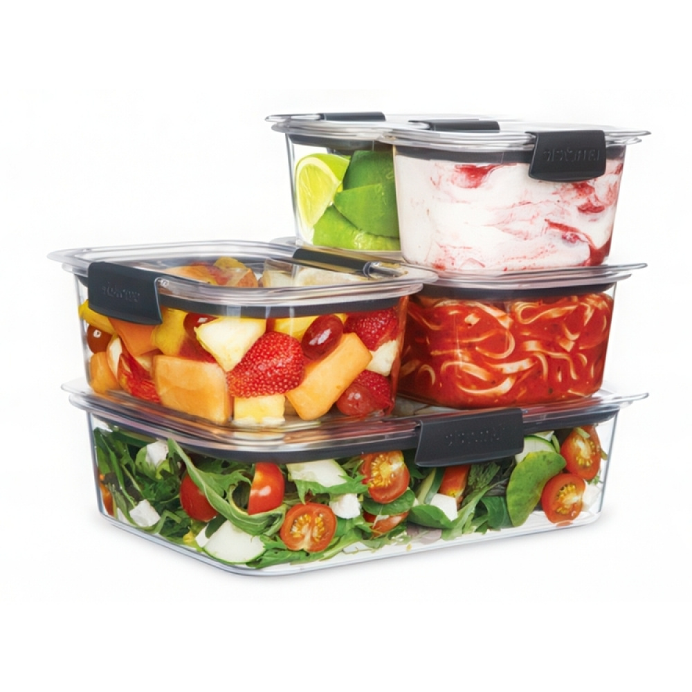 Waterproof lunch box, 2000ml, BRILLIANCE LARGE, 28 x 19 x H 7 cm, Sistema, Clear / Black in the group Storage / Kitchen storage / Food containers / Sistema food containers at SmartaSaker.se (43208)