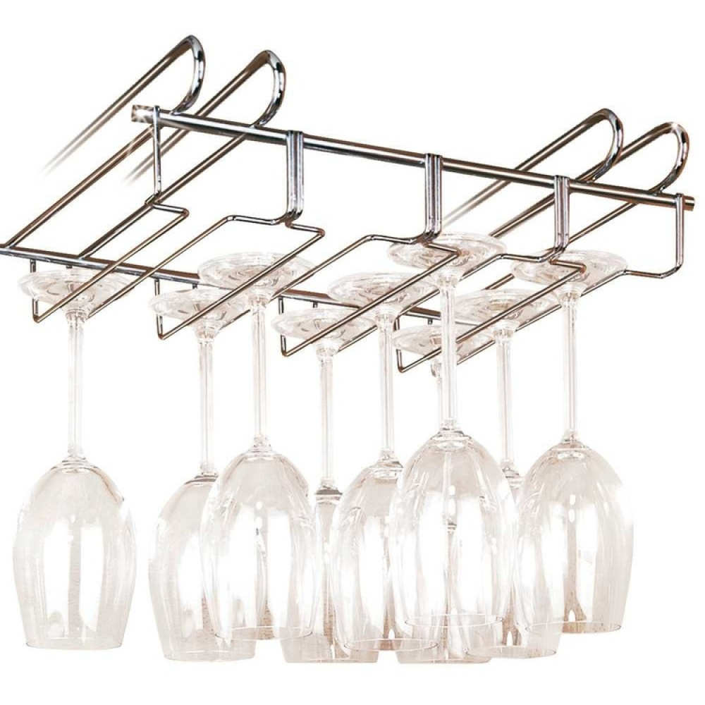 Under Cupboard Rack, LARGE WINE GLASS HANGER, Silver in the group Storage / Kitchen storage / Kitchen cabinet organizers / Under sink storage at SmartaSaker.se (43219)