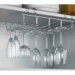 Under Cupboard Rack, LARGE WINE GLASS HANGER, Silver Under Cupboard Rack, LARGE WINE GLASS HANGER, Silver
