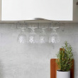 Under Cupboard Rack, LARGE WINE GLASS HANGER, Silver Under Cupboard Rack, LARGE WINE GLASS HANGER, Silver