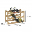 Wine Rack for 12 Bottles, NORWAY, 42 x 21 x H28 cm, Oiled Walnut Wine Rack for 12 Bottles, NORWAY, 42 x 21 x H28 cm, Oiled Walnut