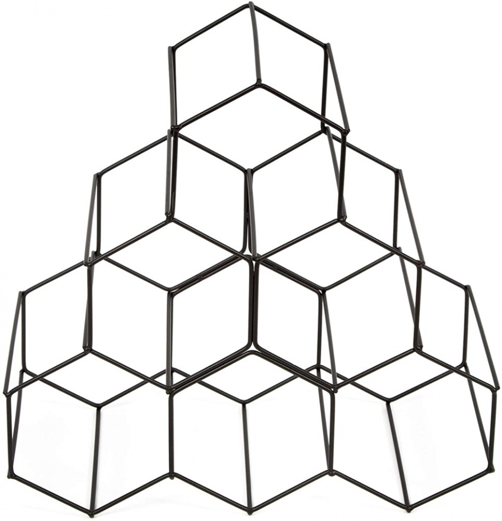 Wine Rack for 6 Bottles, CIRCOLARE 30 x 14 x H 30 cm, Dark Grey in the group Storage / Kitchen storage / Kitchen cabinet organizers at SmartaSaker.se (43223)