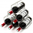 Wine Rack for 6 Bottles, CIRCOLARE , 30 x 14 x H29cm, Silver