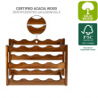 Wine Rack for 12 Bottles, FONDI, 42 x 21 x H28 cm, Acacia wood Wine Rack for 12 Bottles, FONDI, 42 x 21 x H28 cm, Acacia wood