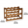 Wine Rack for 12 Bottles, FONDI, 42 x 21 x H28 cm, Acacia wood Wine Rack for 12 Bottles, FONDI, 42 x 21 x H28 cm, Acacia wood