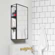 Hidden Storage with Mirror, CUBIKO MIRROR, 30,5 x 13 x H 61cm, Umbra, Black Hidden Storage with Mirror, CUBIKO MIRROR, 30,5 x 13 x H 61cm, Umbra, Black