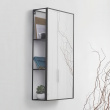 Hidden Storage with Mirror, CUBIKO MIRROR, 30,5 x 13 x H 61cm, Umbra, Black Hidden Storage with Mirror, CUBIKO MIRROR, 30,5 x 13 x H 61cm, Umbra, Black