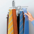 Holder for 30 Ties / Belt, Space Saving, RAYEN, Silver Holder for 30 Ties / Belt, Space Saving, RAYEN, Silver