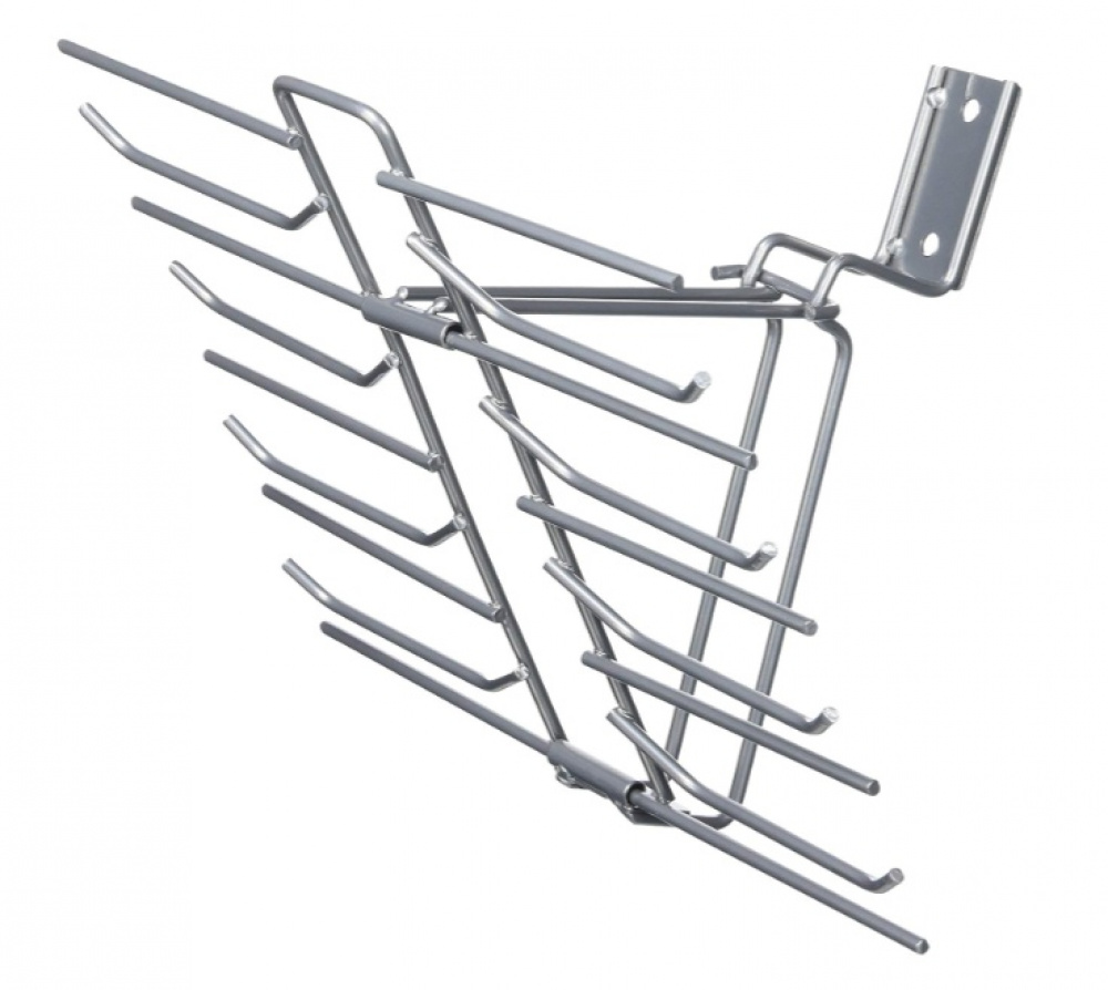 Holder for 30 Ties / Belt, Space Saving, RAYEN, Silver in the group Storage / Wardrobe storage at SmartaSaker.se (43227)