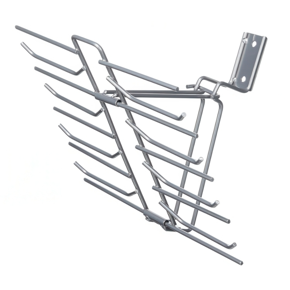Holder for 30 Ties / Belt, Space Saving, RAYEN, Silver in the group Storage / Wardrobe storage / Hangers and hooks at SmartaSaker.se (43227)