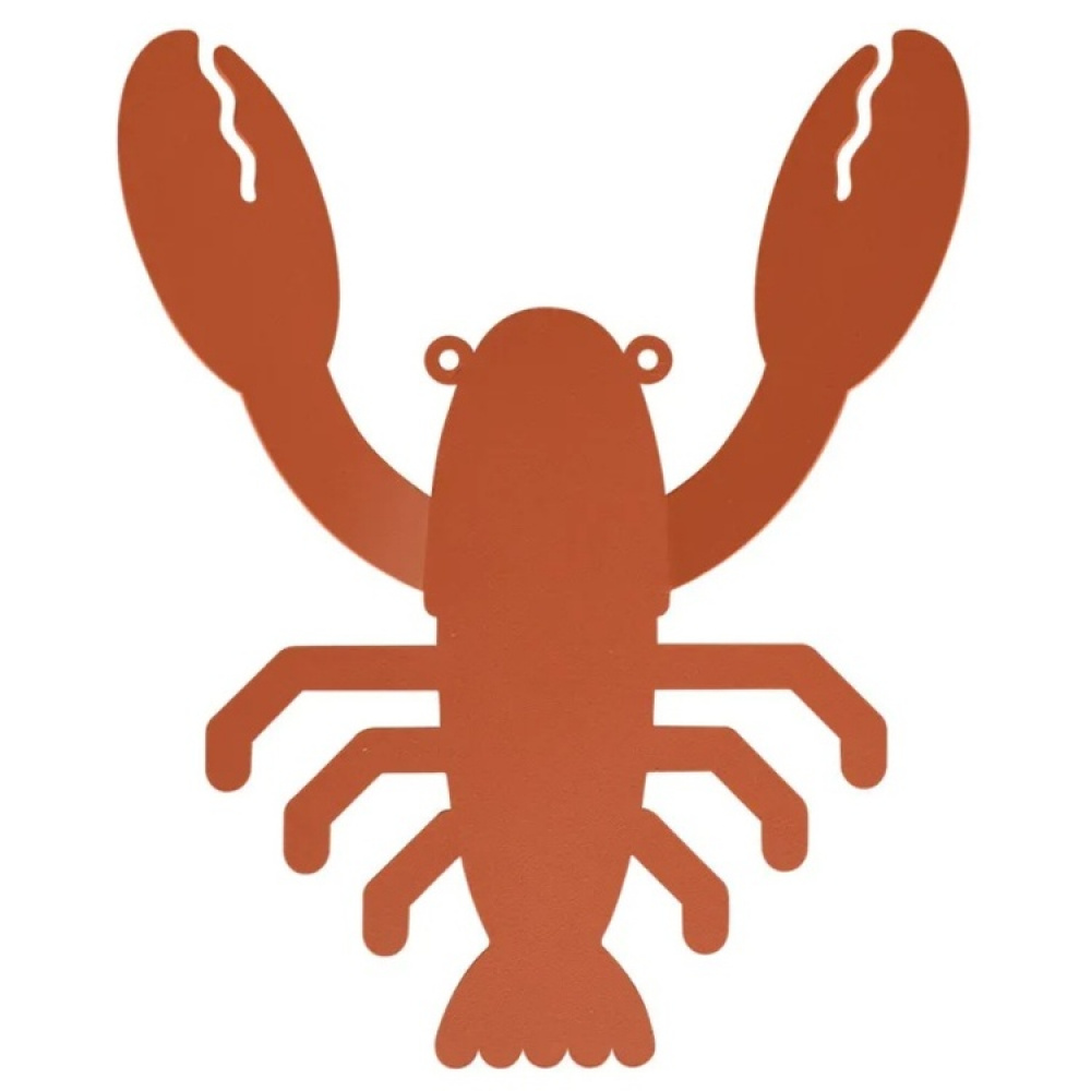 Wall hanger from recycled metal, LOBSTER, 15 x 20 cm, Orange in the group Storage / Hallway storage / Hooks and hangers at SmartaSaker.se (43231)
