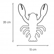 Wall hanger from recycled metal, LOBSTER, 15 x 20 cm, Orange Wall hanger from recycled metal, LOBSTER, 15 x 20 cm, Orange