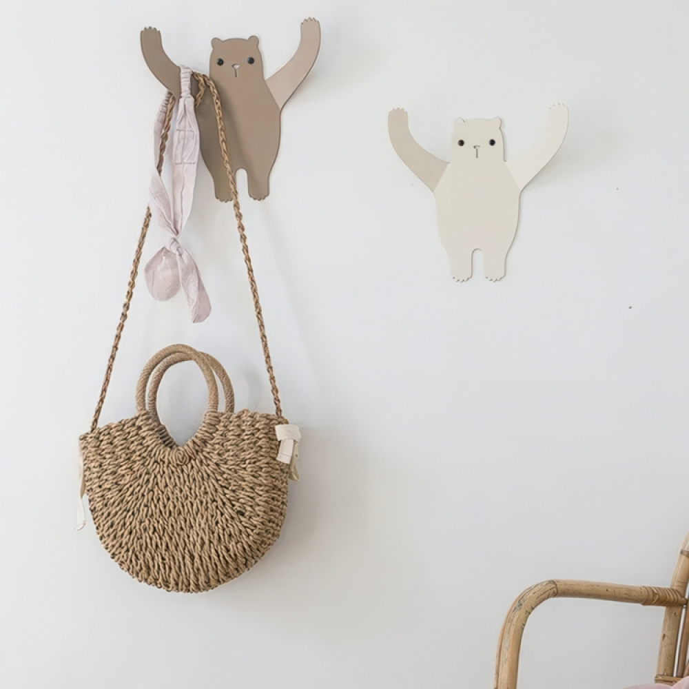 Wall hanger from recycled metal, WILD BEAR, 20 x H 18,5, Brown in the group Storage / Hallway storage / Hooks and hangers at SmartaSaker.se (43232)