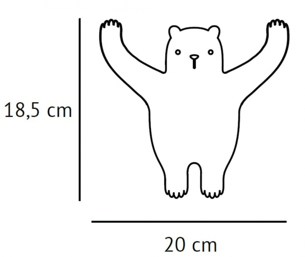 Wall hanger from recycled metal, WILD BEAR, 20 x H 18,5, Brown in the group Storage / Hallway storage / Hooks and hangers at SmartaSaker.se (43232)