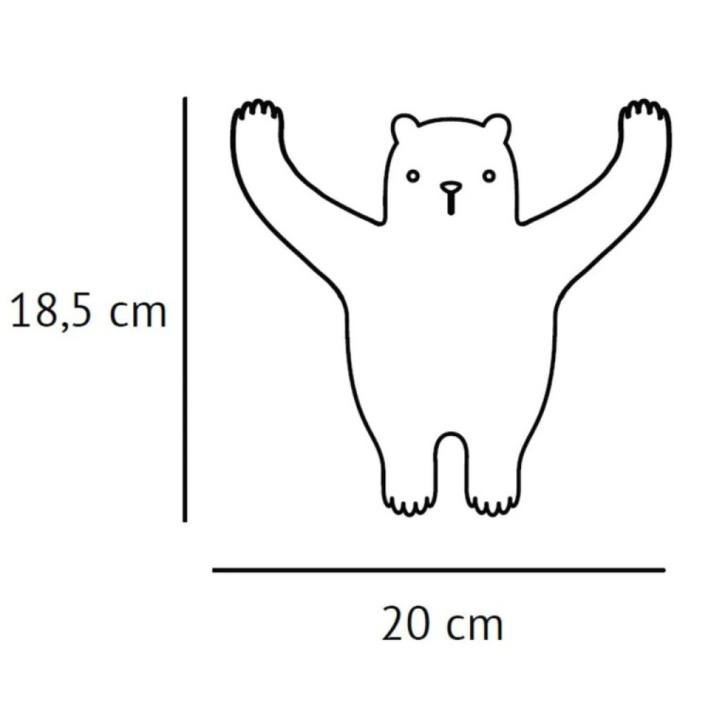 Wall hanger from recycled metal, WILD BEAR, 20 x H 18,5, Brown in the group Storage / Hallway storage / Hooks and hangers at SmartaSaker.se (43232)