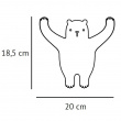 Wall hanger from recycled metal, WILD BEAR, 20 x H 18,5, Brown Wall hanger from recycled metal, WILD BEAR, 20 x H 18,5, Brown
