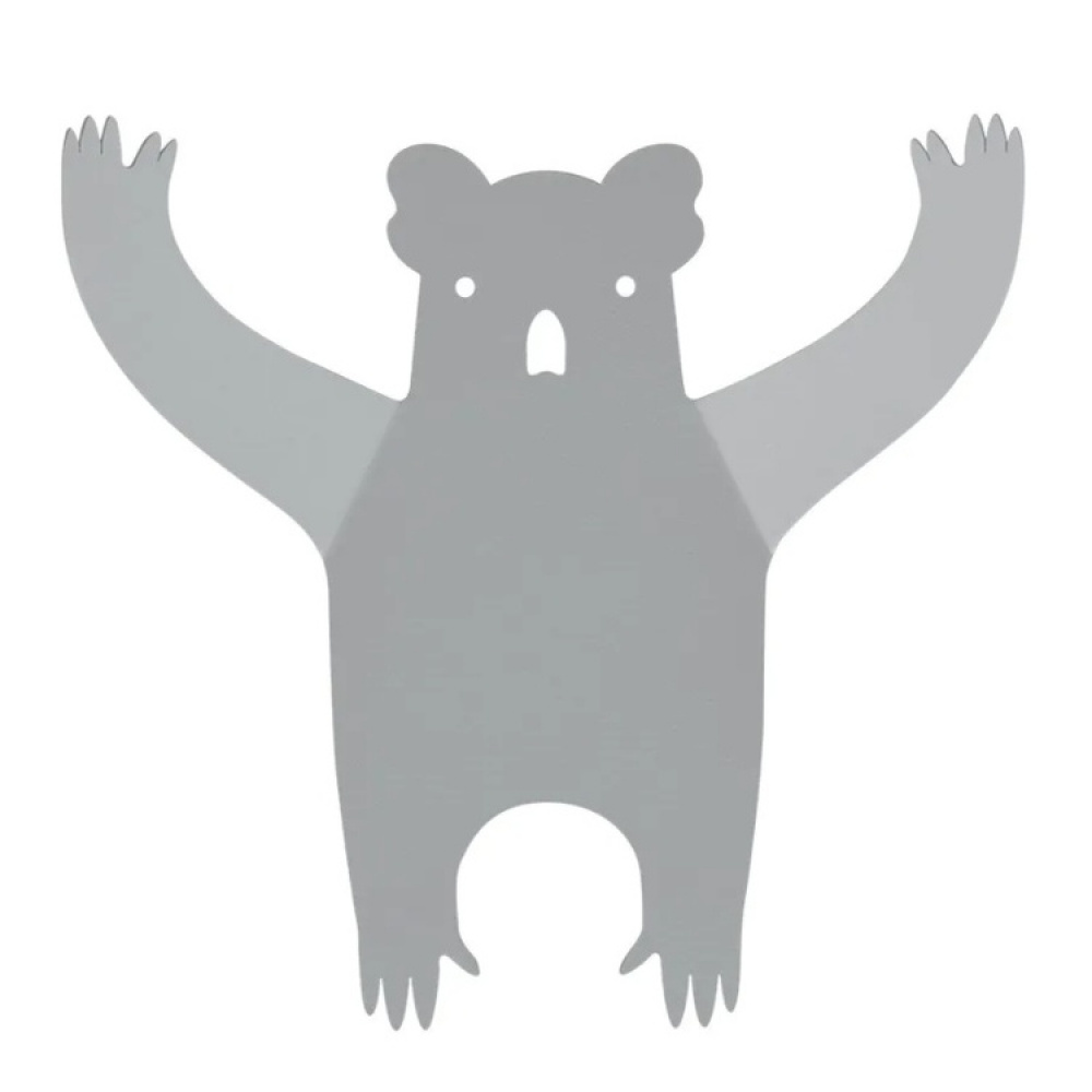 Wall hanger from recycled metal, WILD KOALA, 18,5 x 20 cm, Grey in the group Storage / Hallway storage / Hooks and hangers at SmartaSaker.se (43233)