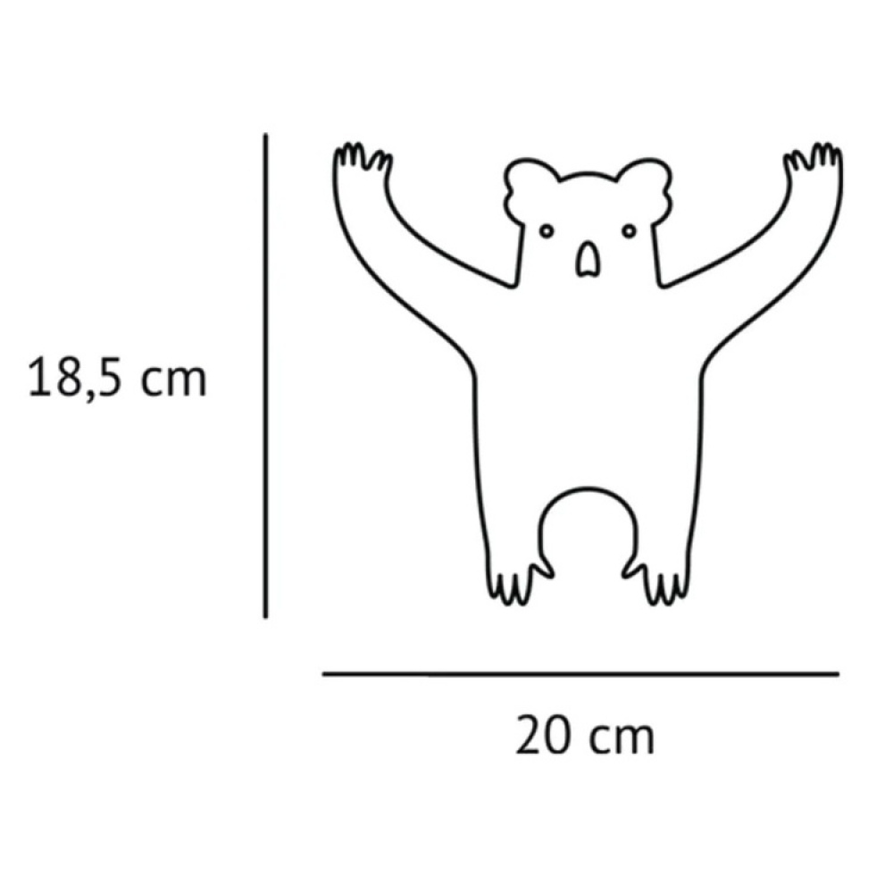 Wall hanger from recycled metal, WILD KOALA, 18,5 x 20 cm, Grey in the group Storage / Hallway storage / Hooks and hangers at SmartaSaker.se (43233)