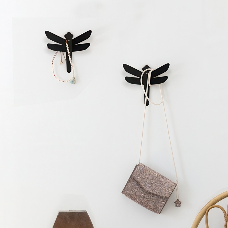Wall hangers in metal, Set of 2, DRAGONFLY, 14 x H 14 cm, Black in the group Storage / Children’s room storage at SmartaSaker.se (43240)