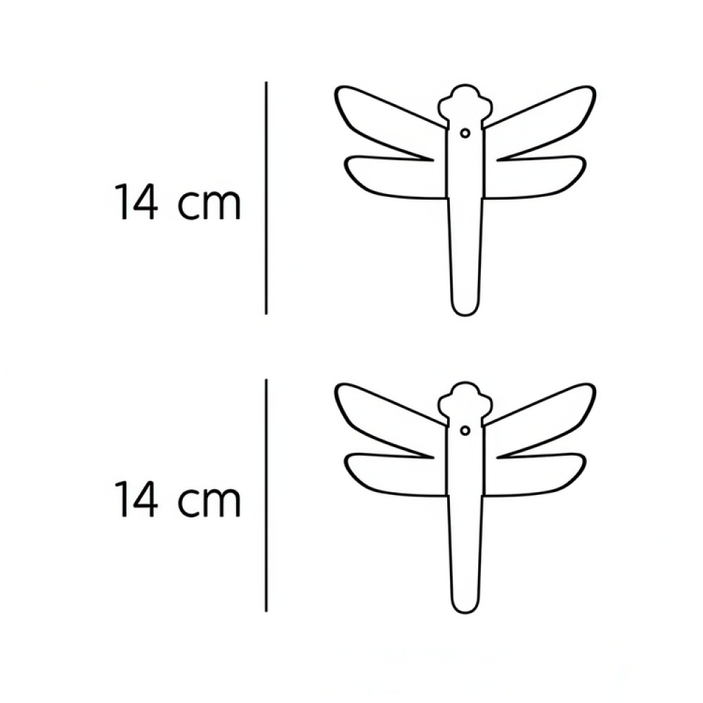 Wall hangers in metal, Set of 2, DRAGONFLY, 14 x H 14 cm, Black in the group Storage / Children’s room storage at SmartaSaker.se (43240)