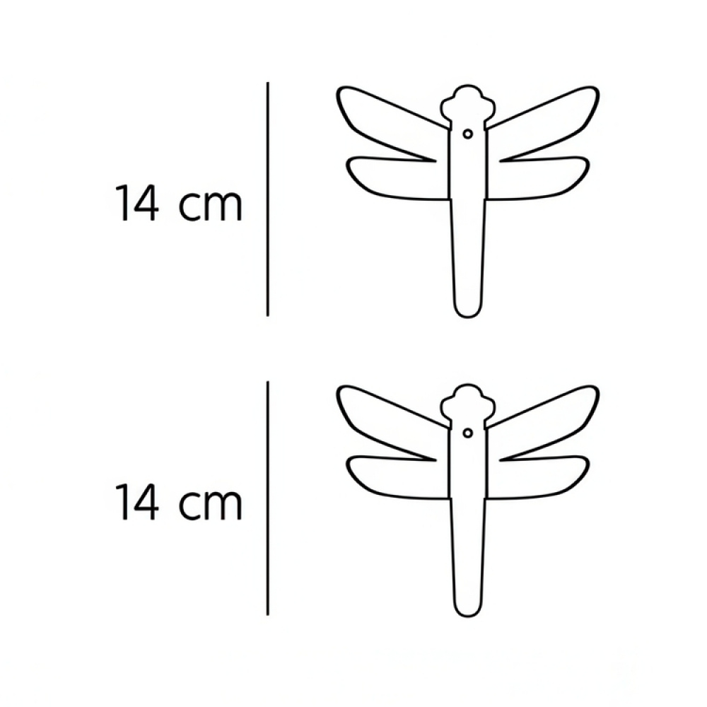 Wall hangers in metal, Set of 2, DRAGONFLY, 14 x H 14 cm, White in the group Storage / Hallway storage / Hooks and hangers at SmartaSaker.se (43241)