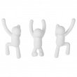 Wall Mounted Hooks, Decorative, Set of 3, UMBRA BUDDY HOOKS, White Wall Mounted Hooks, Decorative, Set of 3, UMBRA BUDDY HOOKS, White