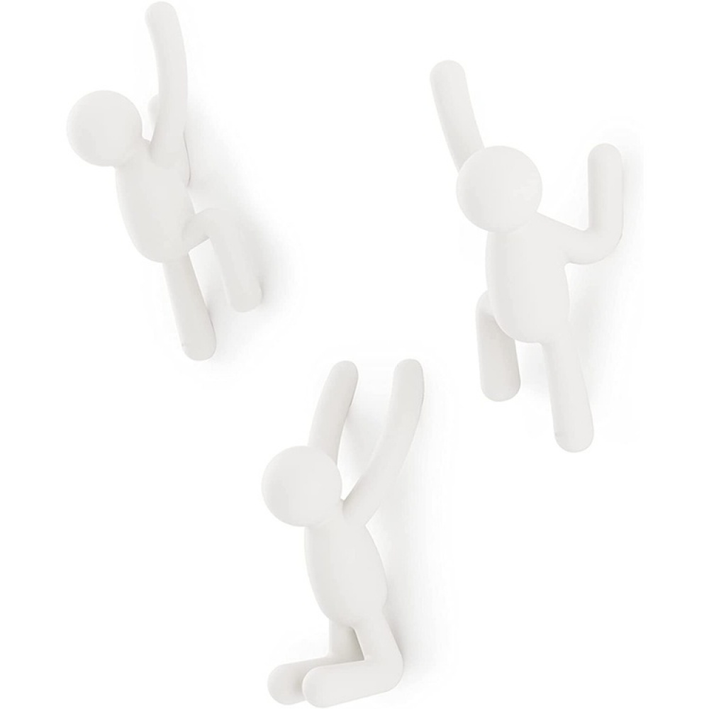 Wall Mounted Hooks, Decorative, Set of 3, UMBRA BUDDY HOOKS, White in the group Storage / Hallway storage / Hooks and hangers at SmartaSaker.se (43242)