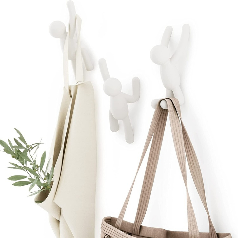 Wall Mounted Hooks, Decorative, Set of 3, UMBRA BUDDY HOOKS, White in the group Storage / Hallway storage / Hooks and hangers at SmartaSaker.se (43242)