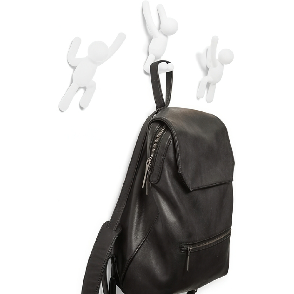 Wall Mounted Hooks, Decorative, Set of 3, UMBRA BUDDY HOOKS, White in the group Storage / Hallway storage / Hooks and hangers at SmartaSaker.se (43242)