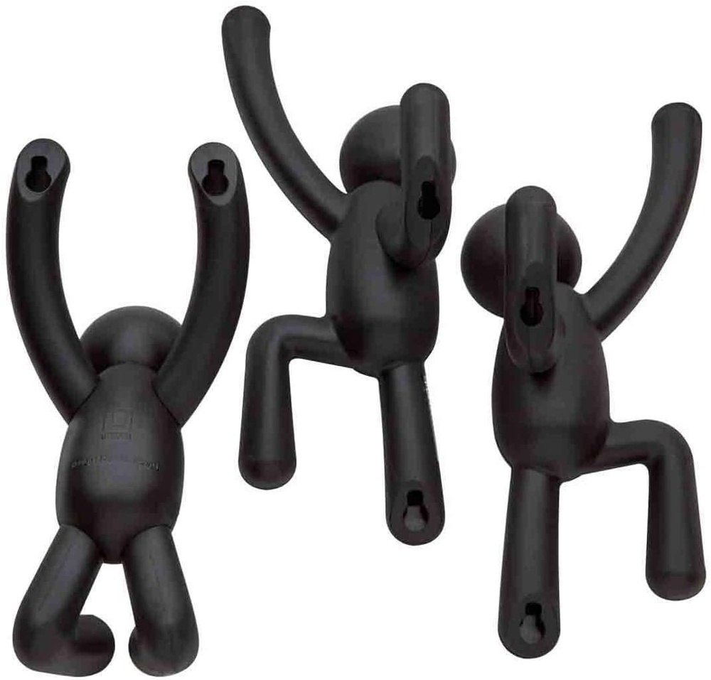 Wall Mounted Hooks, Decorative, Set of 3, UMBRA BUDDY HOOKS, Black in the group Storage / Hallway storage / Hooks and hangers at SmartaSaker.se (43243)