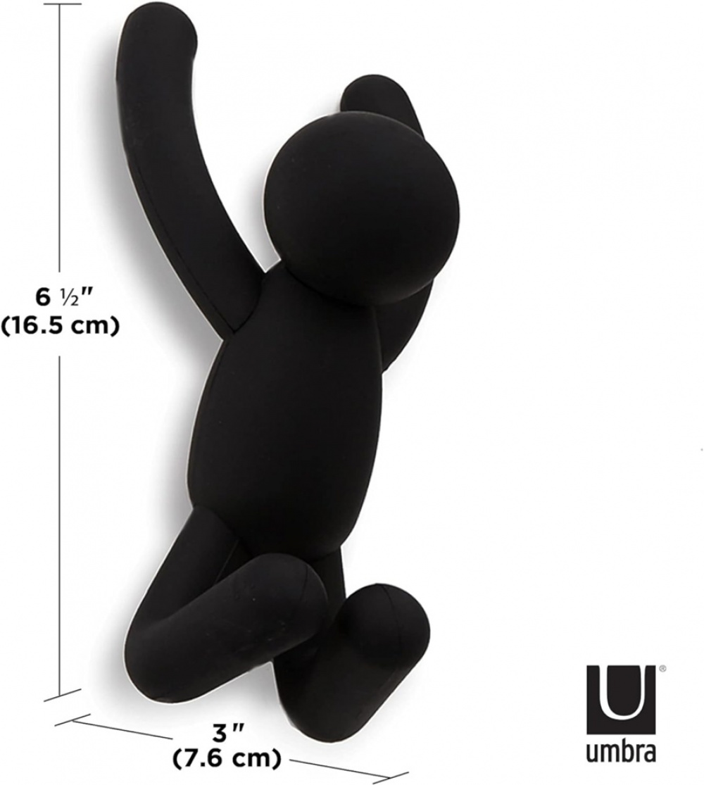 Wall Mounted Hooks, Decorative, Set of 3, UMBRA BUDDY HOOKS, Black in the group Storage / Hallway storage / Hooks and hangers at SmartaSaker.se (43243)
