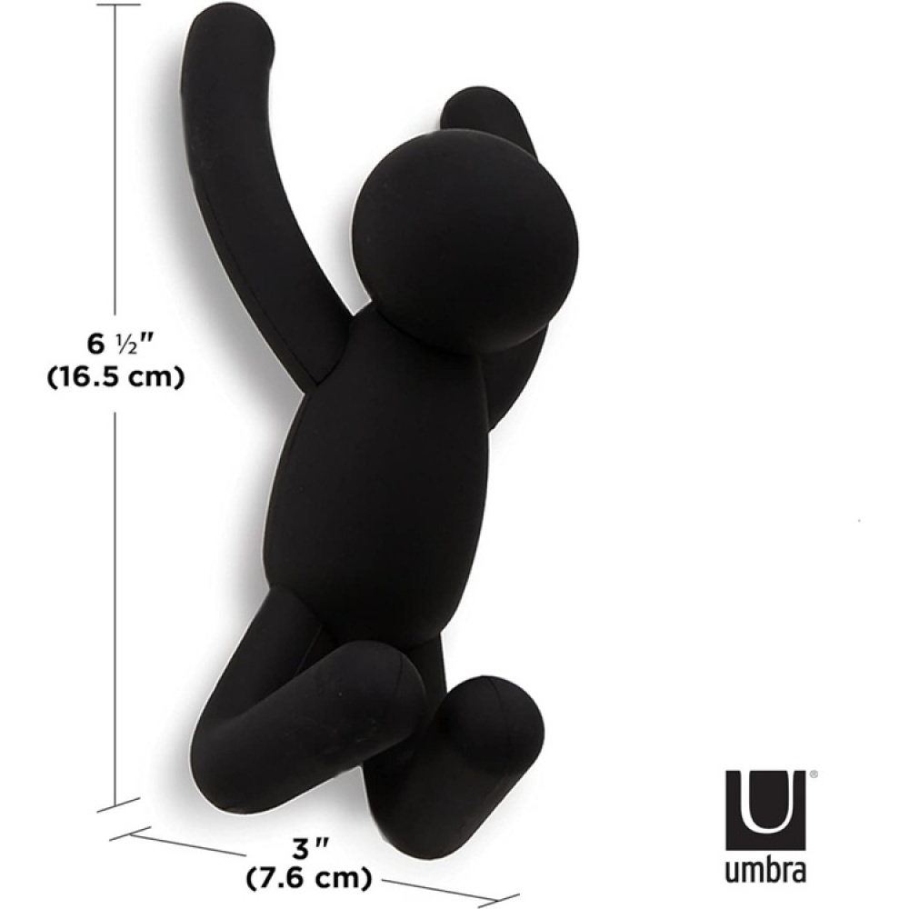 Wall Mounted Hooks, Decorative, Set of 3, UMBRA BUDDY HOOKS, Black in the group Storage / Hallway storage / Hooks and hangers at SmartaSaker.se (43243)