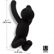 Wall Mounted Hooks, Decorative, Set of 3, UMBRA BUDDY HOOKS, Black Wall Mounted Hooks, Decorative, Set of 3, UMBRA BUDDY HOOKS, Black