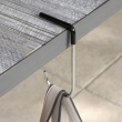 Bag Holder for Tables, MAWA TISCHEN TASCHENHALTER, 6 x H 13 cm Silver / Black Bag Holder for Tables, MAWA TISCHEN TASCHENHALTER, 6 x H 13 cm Silver / Black