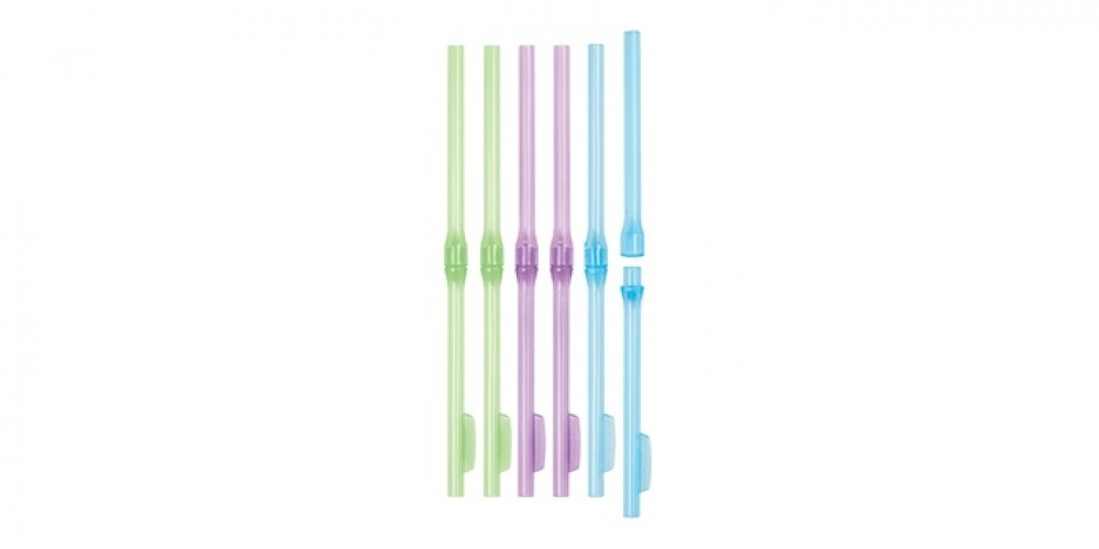 Drinking Straws, Reusable, SISTEMA HYDRATE, Set of 6, Blue, green & purple in the group Storage / Kitchen storage at SmartaSaker.se (43251)