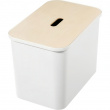 Recycling station with lid, 3 inserts, SMARTSTORE COLLECT, 76 L, 57 x 38 x H 42 cm