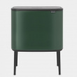 Recycling station on legs, 2 inserts, BRABANTIA BO TOUCH 23 + 11 L, Pine Green Recycling station on legs, 2 inserts, BRABANTIA BO TOUCH 23 + 11 L, Pine Green