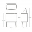 Recycling station on legs, 2 inserts, BRABANTIA BO TOUCH 23 + 11 L, Pine Green Recycling station on legs, 2 inserts, BRABANTIA BO TOUCH 23 + 11 L, Pine Green