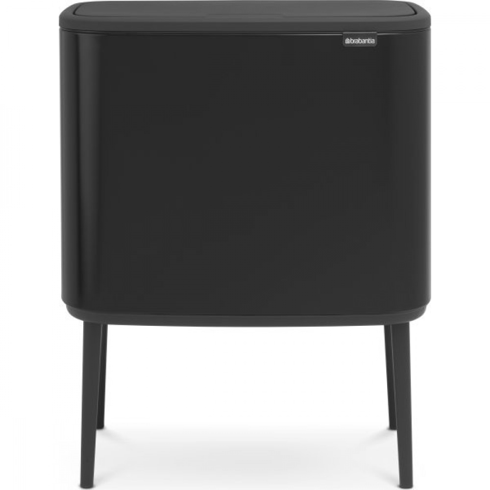 Recycling station on legs, 2 inserts, BRABANTIA BO TOUCH, 23 + 11 L, Black in the group Storage / Cleaning and waste sorting / Waste sorting at SmartaSaker.se (43255)