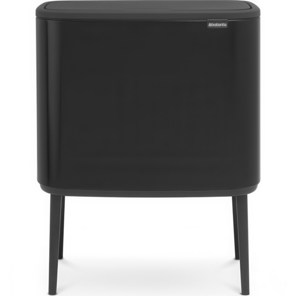 Recycling station on legs, 2 inserts, BRABANTIA BO TOUCH, 23 + 11 L, Black in the group Storage / Cleaning and waste sorting / Waste sorting at SmartaSaker.se (43255)