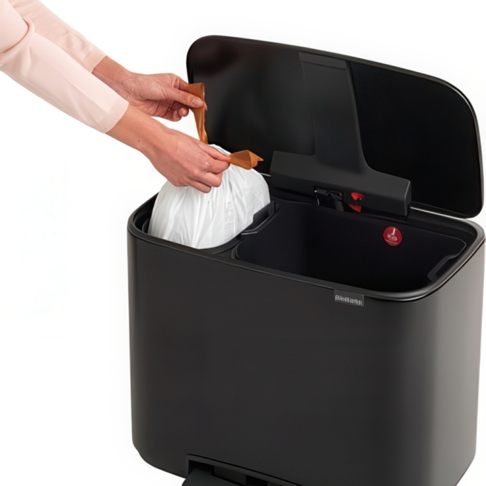 Recycling station, 2 inserts, BRABANTIA BO PEDAL BIN 23 + 11 L in the group Storage / Cleaning and waste sorting / Waste sorting at SmartaSaker.se (43257)